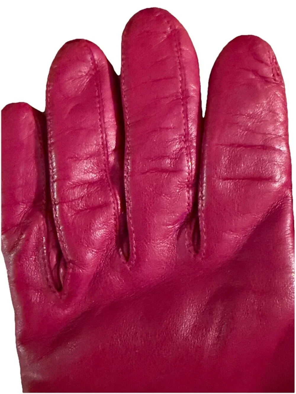 Coach Red Gloves Cashmere Lined Vintage Dress Gloves Size 8